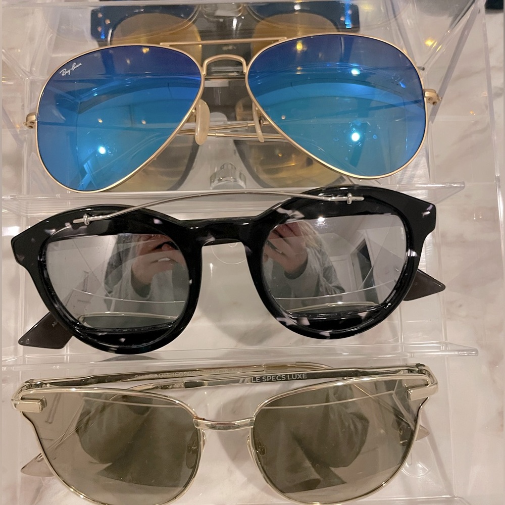 Bundle of 6 sunglasses- Dior, Rayban, Le Spec x2 and Illesteva x2